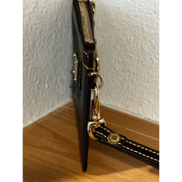 Dooney & Bourke Zip Top Card Case Wristlet Navy Blue EUC - Picture 7 of 9